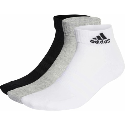 adidas ponožky Cushioned Sportswear Ankle Socks 3 Pairs Grey/White/Black