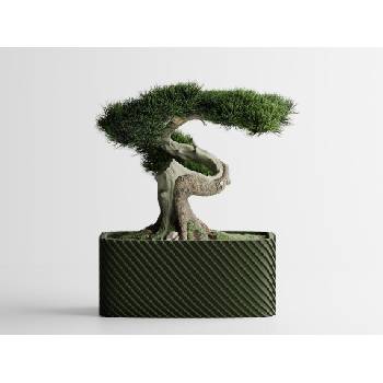 Кашпа Bonzai малка тъмнозелен мат