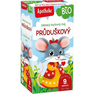 Apotheke Pohádkový Bio průduškový s jitrocelem 20 x 1,5 g