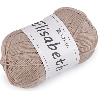 Pletací vlněná příze Elisabeth 100 g Varianta: 2 béžová světlá, Balení: 1 ks 59246/152008/273779