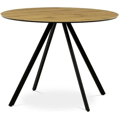 Autronic HT-R5010 OAK Kulatý jídelní stůl 100 x 100cm lamino dub