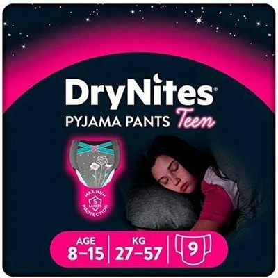 Huggies Нощни пелени гащи Huggies DryNites - For Girl, 8-13 години, 30-48 kg, 9 броя (5029053527604)