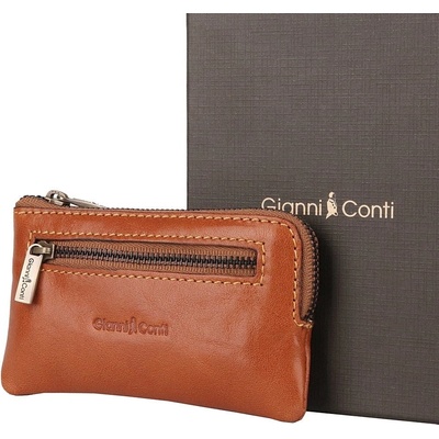 Klíčenka Luxusní kožená hladká Gianni Conti no. 073 světlehnědá