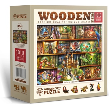 Wooden City - Puzzle Stories on every Shelf wooden - 1 000 piese