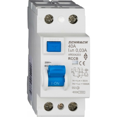 Proudový chránič Schrack 230 V IP20 40 A