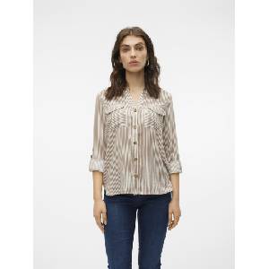 VERO MODA Дамска риза с дълъг ръкав кафява Vero Moda | Kafyav | ЖЕНИ | XL