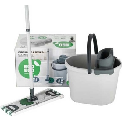 Комплект за почистване на под York Eco Ego Circular, включващ кофа с изстисквач и кофа, 13 L, 35.6 х 28.2 х 26 cm