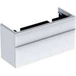 Geberit Smyle Square - Шкаф за умивалник, 118x47x62 cm, 2 чекмеджета, бял гланц/бял мат 500.356. 00.1 (500.356.00.1)