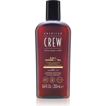 American Crew 3 in 1 Ginger + Tea 3 в 1 шампоан, балсам и душ гел за мъже 250ml
