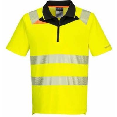 Portwest DX4 Hi-Vis Polo tričko S/S, čierna/žltá