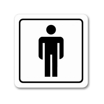 Piktogram WC muži samolepka