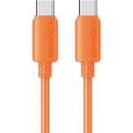 USAMS U98 кабел за данни Type-C - Type-C, 100 см, ОРАНЖЕВ SJ787USB03 (SJ787USB03)