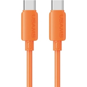 USAMS U98 кабел за данни Type-C - Type-C, 100 см, ОРАНЖЕВ SJ787USB03 (SJ787USB03)