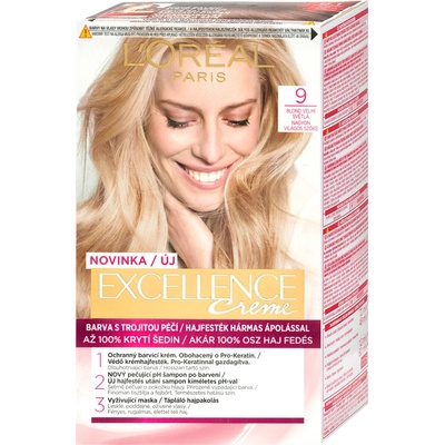 L'Oréal Excellence 9 velmi světlá blond 172 ml