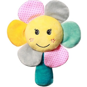 BabyOno Rainbow plyšová hračka s hrkálkou Flower