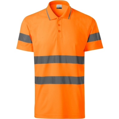 Rimeck polokošile HV Runway 2V9 reflexní krátký rukáv unisex oranžová svítivě 3XL