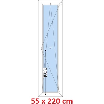 Soft Plastové okno 55x220 cm, otevíravé a sklopné, Daglesie