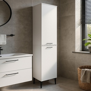TopMebel Singa TopMebel меламинов многофункционален шкаф в бял цвят 45x40x180см