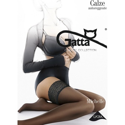 Gatta Samodržící punčochy 01-Michelle 15-20 DEN Černá – Zboží Dáma