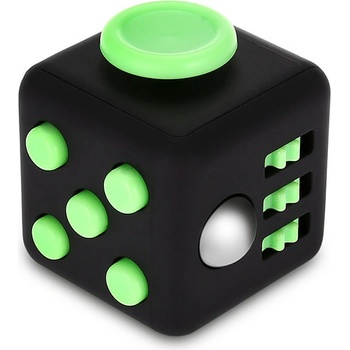 Fidget Cube antistresová kostka Černo-zelená