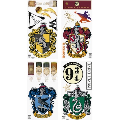 CurePink Set 20 samolepek Harry Potter Wizarding World