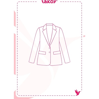 Takoy Elektronický PDF střih dámské sako z nepromokavé šušťákoviny Gracie-40-46