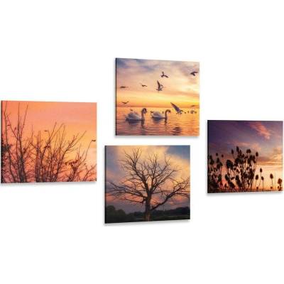 Set obrazů okouzlující příroda - 4x 40x40