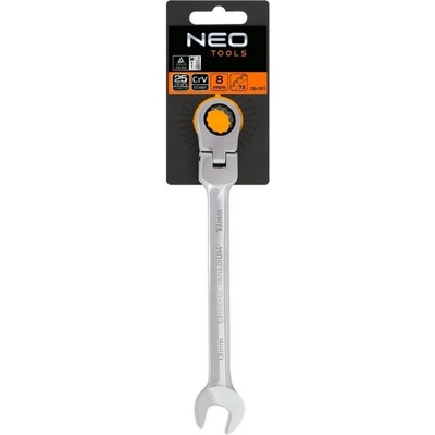 NEO Tools Kľúč plochý-očkový s kĺbom a račňou 27 mm 09-056