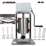 Elefant tools Пълначка за наденици 3 кг, механична, неръждаема стомана, вертикална, Elefant ML-S3, 6 фунийки (UNI-010814)