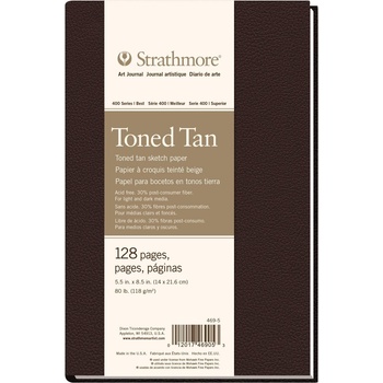Strathmore Serie 400 Toned Tan Hardbound Book Скицник 64 22 x 14 cm 118 g (P469-5-4)