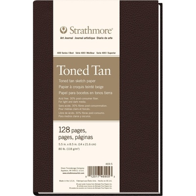 Strathmore Serie 400 Toned Tan Hardbound Book Скицник 64 22 x 14 cm 118 g (P469-5-4)