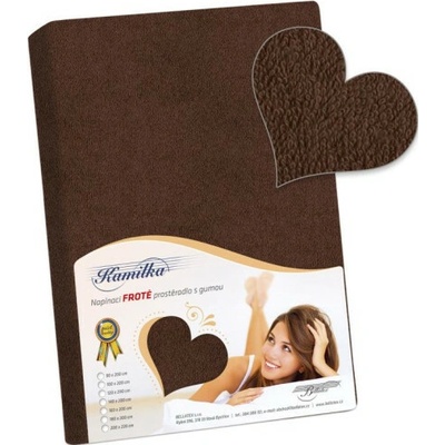 Bellatex prestieradlo froté tmavě hnědé 120x200