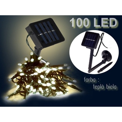 Linder Exclusiv LED solárna reťaz 100 LED teplá biela LE-LK201W