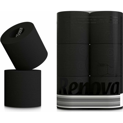 RENOVA Black Label čierny 3-vrstvový 6 ks