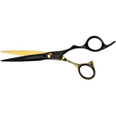 Mr. Mustache Craft Black-Gold Hairdressing Scissors 5.5" / 6.0"