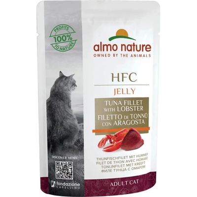Almo Nature HFC Jelly Filet z tuniaka a homár 24 x 55 g