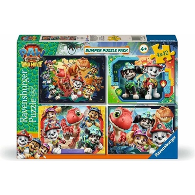 RAVENSBURGER Tlapková patrola Dinosaurie film 4x42 dielov