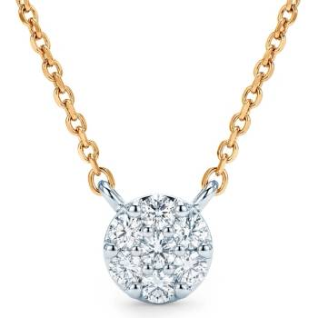 SAVICKI Златно колие 585 с бели диаманти 0.02К, 42 см