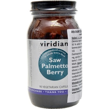 Viridian nutrition Saw Palmetto Berry 90 kapslí