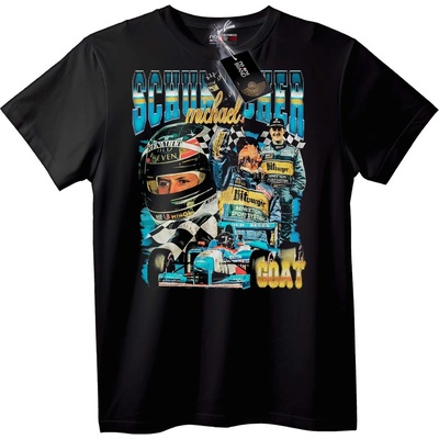 NOONEBRAND Тениска Михаел Шумахер GOAT състезание - XS, Black