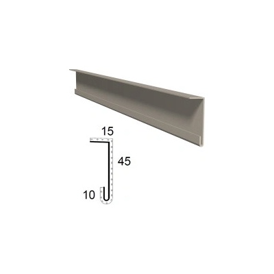 Zařezávací lišta z poplastovaného plechu Viplanyl r.š. 70 mm