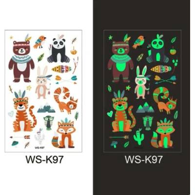 Glow Tattoo tetovací obtisky svítící ve tmě Indiáni