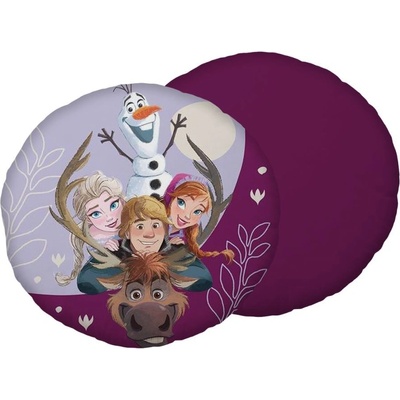 Jerry Fabrics Tvarovaný mikroplyšový vankúš Ľadové Kráľovstvo Family 03 lila 40