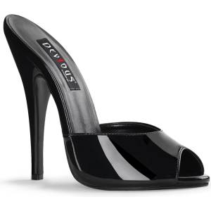 Pleaser USA Pleaser Domina-101 Blk Pat 40