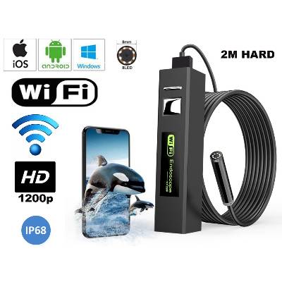 Endoskopická kamera WiFi YPC-110 HD, 1200p Full HD, 8x LED, délka 2m hard