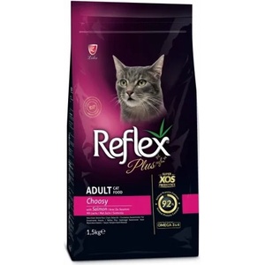 Lider Pet Food Reflex Plus Choosy With Salmon Adult Cat - Пълноценна храна за израснали котки от всички породи с капризен стомах, със сьомга 1, 5 кг, Турция