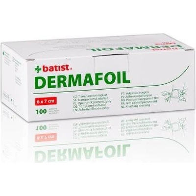 Dermafoil Priehľadná preväzová fóla sterilná 6 x 7 cm