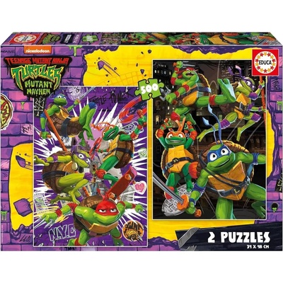 Educa - Puzzle 2x500 Ninja Turtles - 500 piese