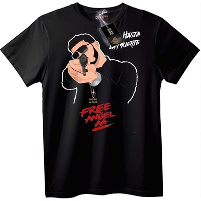 NOONEBRAND Тениска Свободен Anuel AA - XS, White