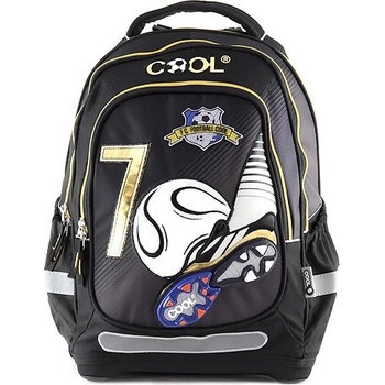 Goal batoh černý se zlatým zipem Cool